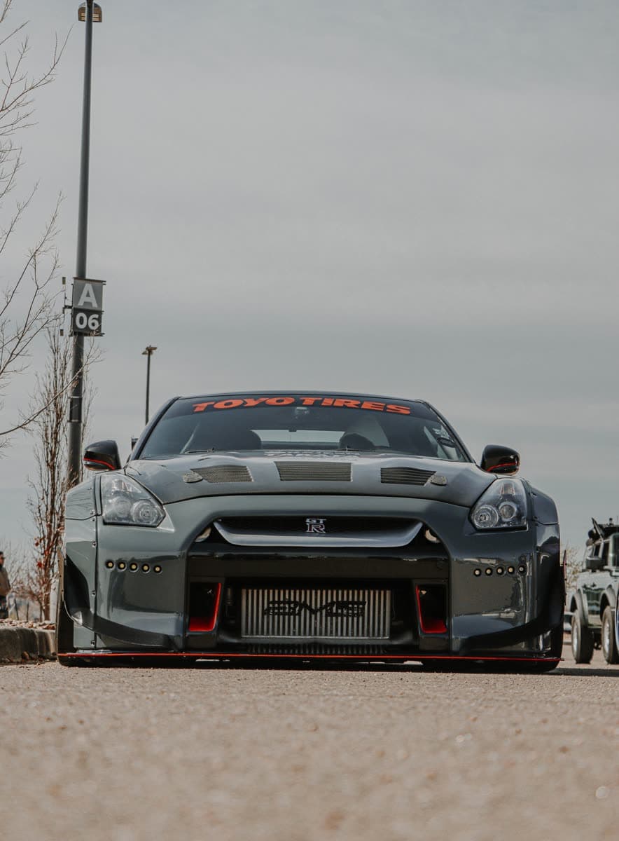 Grey Nissan GT-R R35 parked outdoors